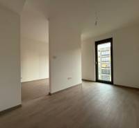 NUERA︱METROPOLIS - 1,5 izbový BYT (nie apartmán) v Starom Meste - Izba v 2-izbovom byte s podlahou s dreveným dekorom a balkónovými dverami.