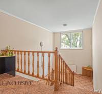 NA PRENÁJOM KANCELÁRSKE PRIESTORY V CENTRE MESTA DU.S. - Interiér kancelárie so schodiskom, zábradlím, oknom a rastlinou na rohovej skrinke.