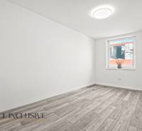 NA PRENÁJOM 3-IZB BYT S BALKÓNOM A ZÁHRADOU,DUN.STREDA - Prázdna izba, biela stena, podlaha s dreveným dekorom, okno s dekoratívnou rastlinou.