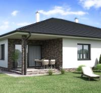 NA PREDAJ 4-IZB. ROD.DVOJDOM | FLORIDA PARK,DUN.STREDA - Rodinný dom na ulici Florida Villa Park v Dunajskej Strede so záhradným nábytkom a lehátkami.