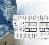 Administratíva 340m2, NIVY TOWER, Mlynské Nivy - Sklenený mrakodrap v Bratislave - Nivy, Mlynské nivy, vedľa plán kancelárií.