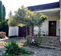 RD 4 izbový na veľkorysom pozemku, Ivanka pri Dunaji - Exteriér rodinného domu v Ivanke pri Dunaji s terasou, záhradným trpaslíkom a stromom.