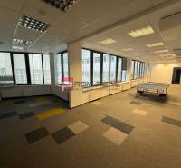 Kancelársky priestor 205 m2 v centre BA za rozumnú cenu - Kancelárie s veľkými oknami a kobercovou podlahou, miestnosť obsahuje pingpongový stôl.
