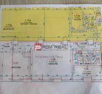 Priestor podľa vašich potrieb 120 m2 v úplnom centre BA - Návrh kancelárskeho priestoru s označením miestností na podlahe s dreveným dekorom.