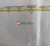 Skvelá ponuka kancelária 60 m2 v centre Bratislavy - Cenník prenájmu kancelárií s poplatkami, tabuľka s výpočtami a logom realitnej kancelárie.