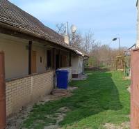Na predaj RD na bývanie alebo investičná príležitosť Horné Saliby - Rodinný dom na Salibskej ulici v Horných Salibách s trávnikom a plechovým plotom.