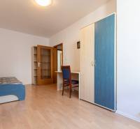 Priestranný 3-izbový byt s loggiou, Staré Mesto - Izba v 3-izbovom byte s podlahou s dreveným dekorom, skriňou a pohovkou.