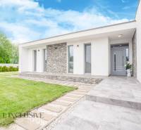 NA PREDAJ NADŠTANDARDNÁ 4-IZB. NOVOSTAVBA, DUN. KLÁTOV - Rodinný dom v Dunajskom Klátove s trávnikom, terasou a vstupom s chodníkom.