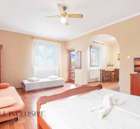 NA PREDAJ PENZIÓN VO VEĽKOM MEDERI – SUNGARDEN - Pokoj v hoteli a penzióne s posteľou, sedačkou a jedálenským sedením.