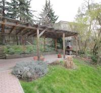 1-izb. kompletne zrekonštr.byt na Hradnom kopci (Lichardova ul.)  - Záhrada s pergolou a stromami pri Lichardovej v Bratislave - Starom Meste.