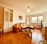 EXKLUZÍVNE! | Krásny 2-izbový byt | 52m² | Považanova - Obývačka v 2-izbovom byte s pohovkou, kreslami a podlahou s dreveným dekorom.