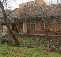 Na predaj rodinný dom v širšom centre mesta Komárno. - Rodinný dom v Komárne s trávnatým dvorom, zimné stromy a staršia architektúra.