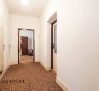 Na predaj 4-izbový rodinný dom, Gabčíkovo - Chodba v rodinnom dome s kobercom, viditeľný vstup do ďalšej miestnosti.