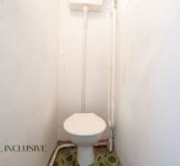 Na predaj 4-izbový rodinný dom, Gabčíkovo - Malá kúpeľňa s toaletou a bielymi stenami v rodinnom dome.