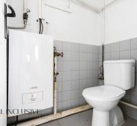 Na predaj 3-izbový rodinný dom, Dobrohošť - Kúpeľňa v rodinnom dome s WC a plynovým kotlom. Branža: nehnuteľnosti.