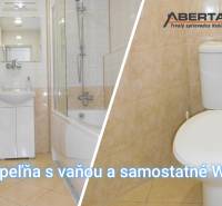 Predaj - štýlový 2i byt  v srdci Starého Mesta - Marianska, BA - Kúpeľňa s vaňou, umývadlom a samostatné WC v 2-izbovom byte.