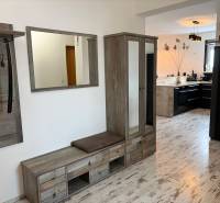 Zariadený 3 izbový byt s balkónom v Kittsee  - Predsieň s dreveným dekorom a výhľadom do kuchyne v 3-izbovom byte.