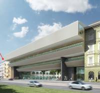 Nádherný, staromestský, 1-izb. byt v centre s výhľadom na Dunaj - Budova s modernou architektúrou na Rázusovom nábreží v Bratislave - Starom Meste.