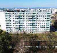 3-izbový byt s extrémne nízkymi nákladmi v Michalovciach - Bytový dom na Leningradskej ulici v Michalovciach obklopený zeleňou pri trojizbových bytoch.