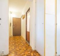 Prenájom 2-izbového bytu v Poprade na Dostojevského ul. - Chodba v 2-izbovom byte s podlahou s dreveným dekorom a zabudovanou skriňou.