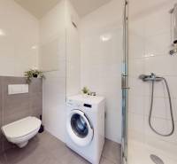 BA/PETRŽALKA-Prenájom 1i bytu s klimatizáciou a balkónom - Slnečnice - Kúpeľňa s práčkou, toaletou a sprchou v 1-izbovom byte.