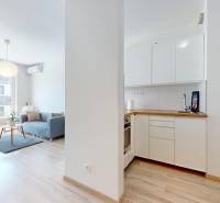 BA/PETRŽALKA-Prenájom 1i bytu s klimatizáciou a balkónom - Slnečnice - Jasný interiér 1-izbového bytu s kuchynským kútom a obývacou izbou.