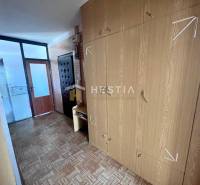 NOVINKA 3 izbový byt v Brezovej pod Bradlom s krásnym výhľadom - Chodba v 3-izbovom byte so skriňou a podlahou s dreveným dekorom.