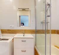 2 byty v 1 už s nájomníkmi | okamžitý príjem 1600 €/mes | 4.87% - Kúpeľňa v 3-izbovom byte s práčkou, sprchovým kútom a umývadlom s podlhovastým zrkadlom.