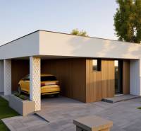 Laprovensalia.sk | Moderný 4-izbový bungalov | Chorvátsky Grob - Rodinný dom na Jadranskej ulici v Chorvátskom Grobe s prístreškom pre auto.