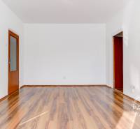  NEZARIADENÝ 3-izb.byt, 11m2 LODŽIA, BA IV., Červeňákova - Izba s bielymi stenami a podlahou s dreveným dekorom v 3-izbovom byte.