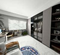 I Predaj 3- izbového bytu v Dúbravke - Detská izba v 3-izbovom byte s pracovným stolom, šatníkom a dekoráciami.