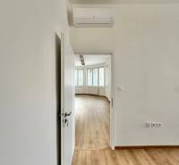 Kancelárske priestory na prenájom, Trenčín, ul. M.R.Štefánika - Dvere vedú do kancelárie s podlahou s dreveným dekorom a klimatizáciou.