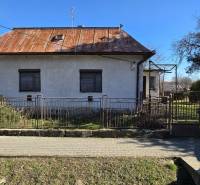 Rodinný dom v obci Pavlovce nad Uhom - Rodinný dom v Pavlovciach nad Uhom, kovové oplôtie, predzáhradka, plechová strecha, strom.