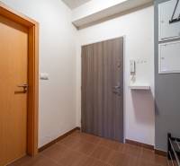 SVETLÝ ZARIADENÝ 2-IZBOVÝ BYT S BALKÓNOM - LA VITA  - Vstupná chodba 2-izbového bytu s podlahou s dreveným dekorom a bielymi stenami.