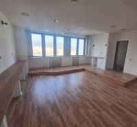 Priestor pre služby na prenájom,  36 m2, Tulska ul., Zvolen - Západ - Obchodné priestory s podlahou s dreveným dekorom a veľkými oknami.