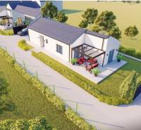 NOVINKA - 2x Novostavba RODINNÝCH DOMOV - Borčice  - Rodinný dom v Borčiciach s terasou, záhradou a príjazdovou cestou.