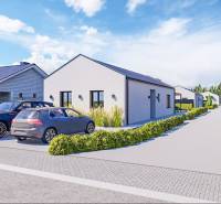 NOVINKA - 2x Novostavba RODINNÝCH DOMOV - Borčice  - Rodinný dom v Borčiciach s dvoma autami a záhradou, oplotené pozemky.