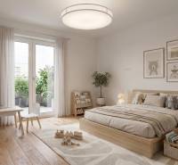 NOVINKA - 2x Novostavba RODINNÝCH DOMOV - Borčice  - Detská izba v Rodinnom dome s podlahou s dreveným dekorom a hračkami.