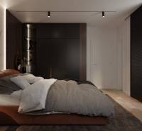 NA PREDAJ ‼️POSLEDNÉ 2 ‼️- 4 izbové radové domy v Ivánke pri Nitre - Interiér spálne s posteľou, šatníkovou skriňou a dekoráciami, útulné riešenie pre rodinný dom.