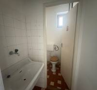 PREDAJ - Rodinný dom s investičným potenciálom - Nové Zámky - Kúpeľňa s umývadlom a toaletou v rodinnom dome.
