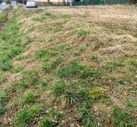 Stavebný pozemok Korňa – 822 m², siete pri pozemku - Pozemky - bývanie v Korni s trávnatou plochou pri ceste.