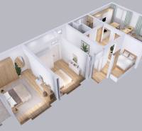 TOP - Rodinný dom s veľkým pozemkom - Dolný Hričov - Bytový plán s izbou, kuchyňou a letnou kuchynkou, v Rodinnom dome.