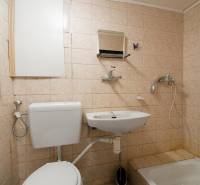 NA PREDAJ CHATA V REKREAČNEJ OBLASTI RUDAVA, OBEC MALÉ LEVÁRE - Kúpeľňa v chate s umývadlom, sprchou a toaletou.