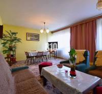 5 izbový  rodinný dom vo Varíne - Obývacia izba v rodinnom dome s kvetmi, kobercami a nábytkom.