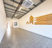 Na prenájom obchodný priestor + sklad, 120m2, FIRMBOX, Trenčín - Obchodné priestory s podlahou s dreveným dekorom a dekoráciou na stene.