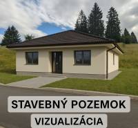 Stavebný pozemok kúsok od lyžiarskych vlekov Čierny Balog - Bexeľ - Vizualizácia rodinného domu na pozemku v Čiernom Balogu, vhodné pre bývanie.