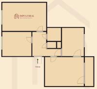 KH-1065, 3-izbový byt na predaj Železníky, Košice - Juh - Pôdorys 3-izbového bytu na Užhorodskej ulici v Košiciach – mestská časť Juh.