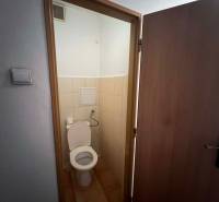 PRENÁJOM - 3-izbového byt vyhľadávaná a kľudná lokalita, Komárno - Toaleta so svetlými obkladačkami a drevenými dverami v 3-izbovom byte.