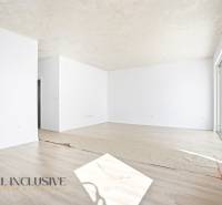 Na predaj 3-izb. byt so záhradou, Dunajská Streda - Priestranná miestnosť so svetlými stenami, podlaha s dreveným dekorom, 3-izbový byt.