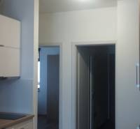 Predaj !Elegantný byt s wellness prvkami pri Jasnej - Kuchyňa s bielymi skrinkami a drevodekorom v 2-izbovom byte.